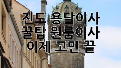 진도 용달이사 꿀팁🍯 원룸이사, 이제 고민 끝!